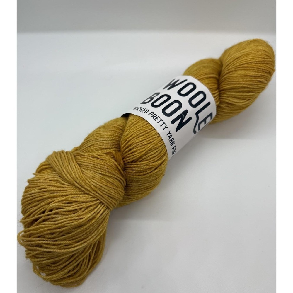 Woolen Boon Hand Dyed Sock Yarn‎ - Boon Classic 1849 - Yellow Gold- 1 Skein/Hank - Picture 6 of 6